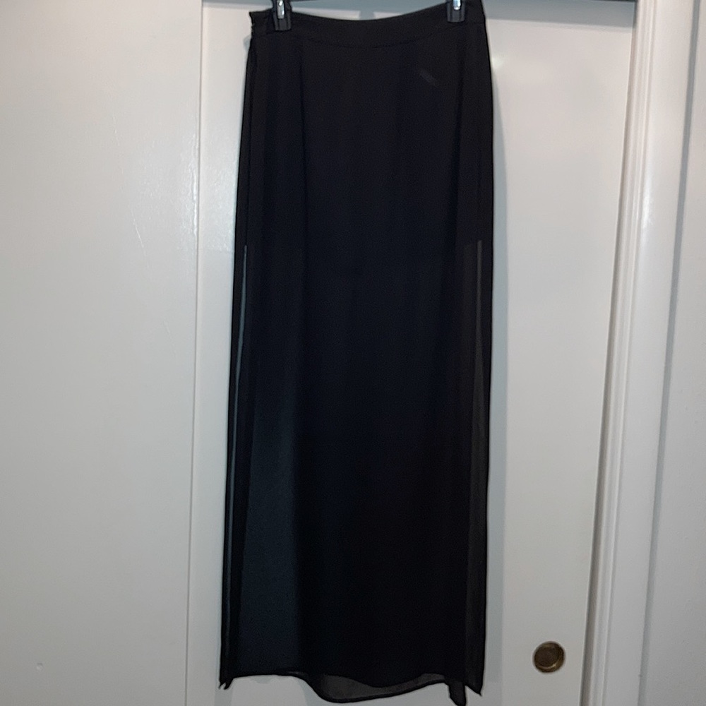BCBGMAXAZRIA Sheer Maxi Skirt w/ Shorts- S
